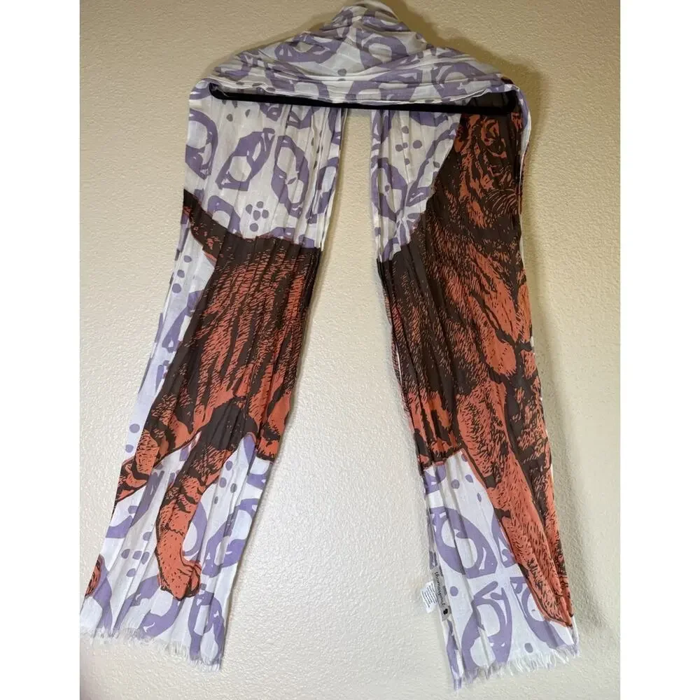 Thomas Paul Scarf TIGER Print 40x80 Wrap Shawl Rare!